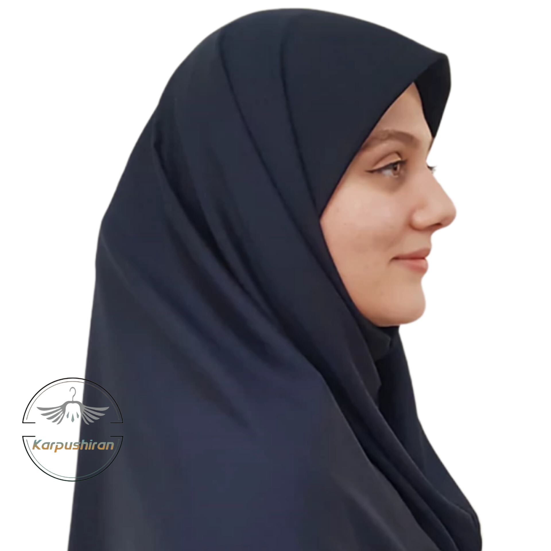 مقنعه تترون بروجرد سرمه‌ای قد ۹۰