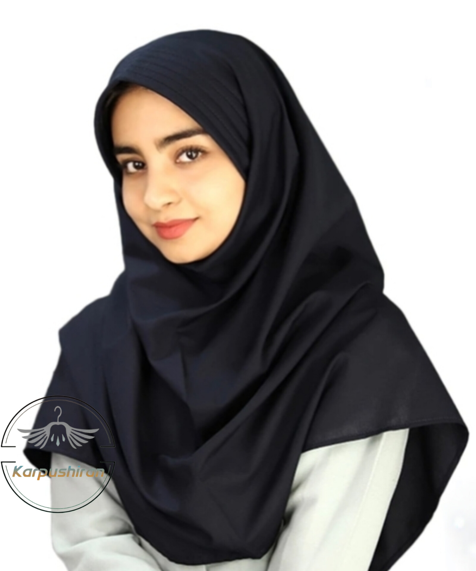 مقنعه تترون بروجرد مشکی قد ۱۰۰