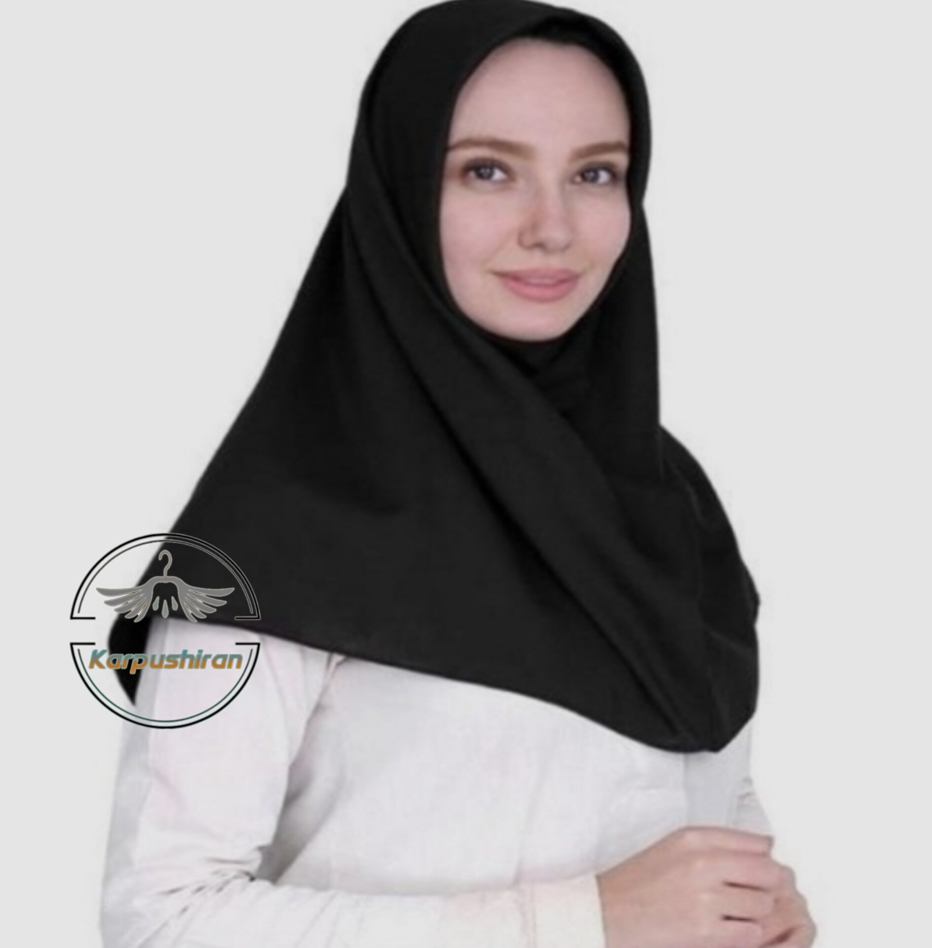 مقنعه تترون بروجرد مشکی قد ۹۰